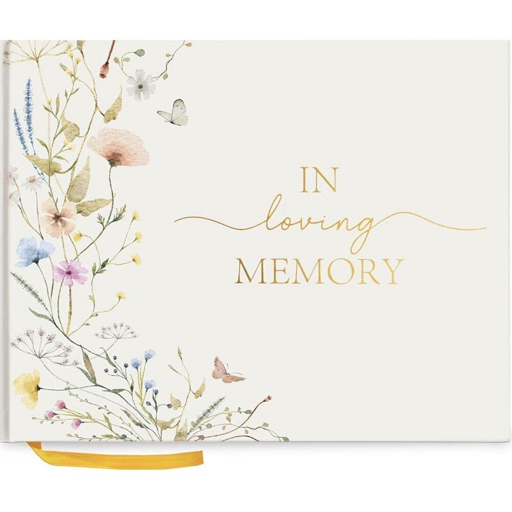 Hunanyume In Loving Memory Funeral Guest Book Memorial Condolence Book 9x7 New